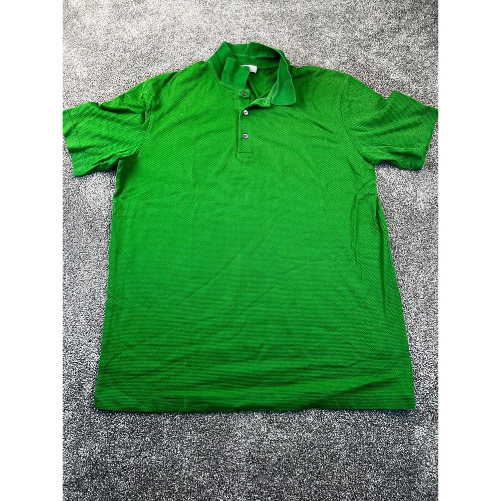 COS Collection Of Style Polo Shirt Mens Medium Casual‎ Golf Stretch Green